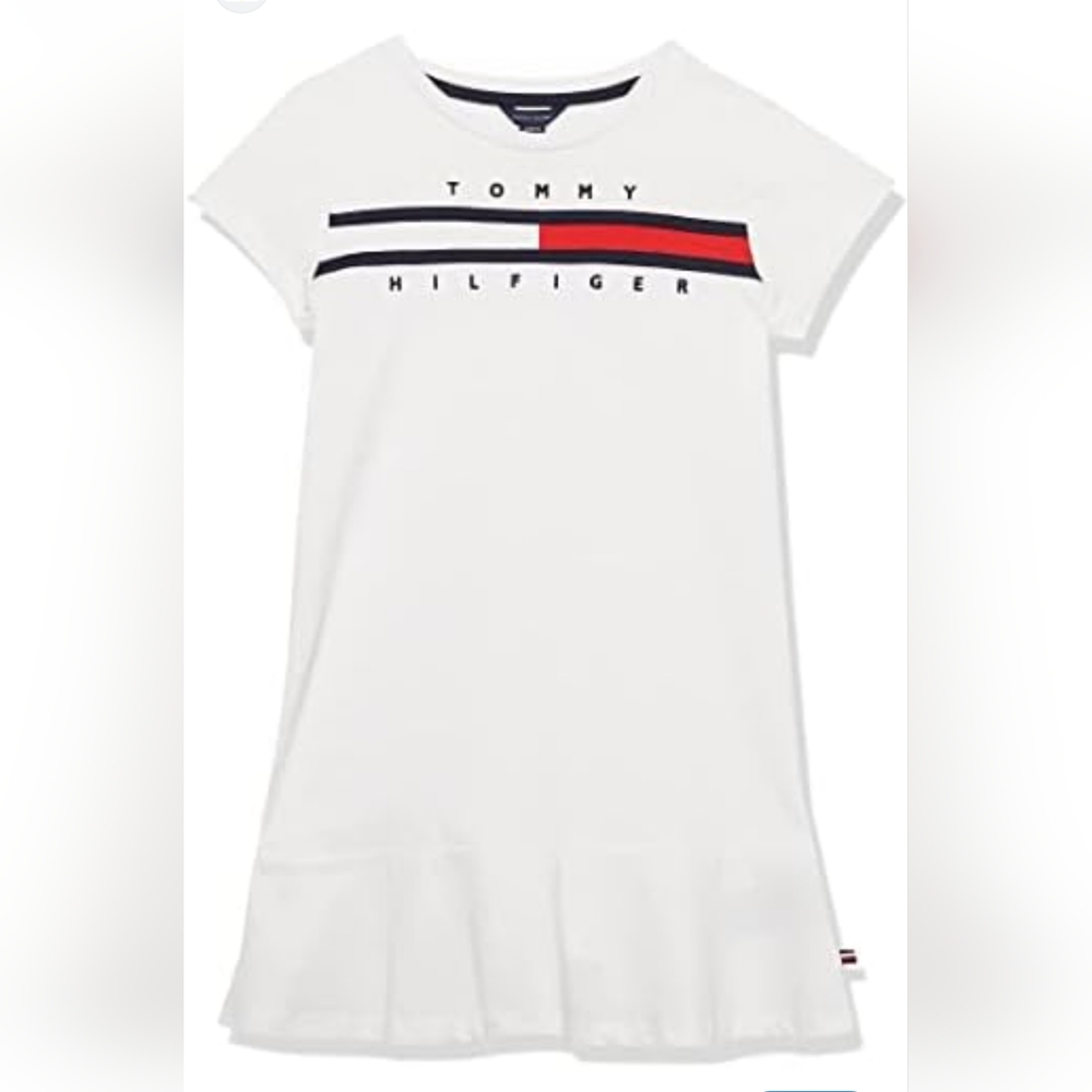 Tommy Hilfiger girls Short Sleeve Flag T-shirt Dress